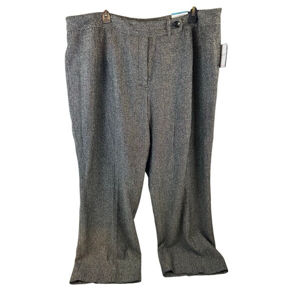 Sag harbor Herringbone black white woman's pants 20 w pants gray organic inspira - Picture 1 of 9